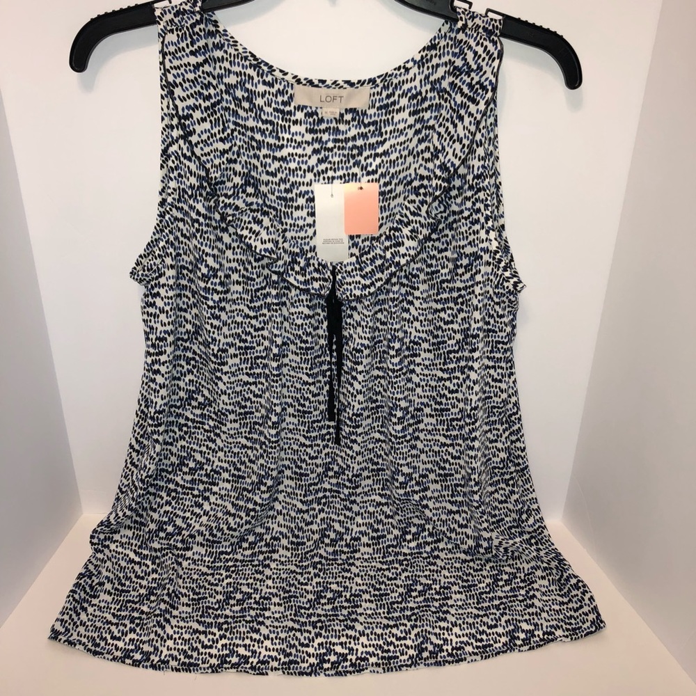 NWT LOFT Black and Blue Tank